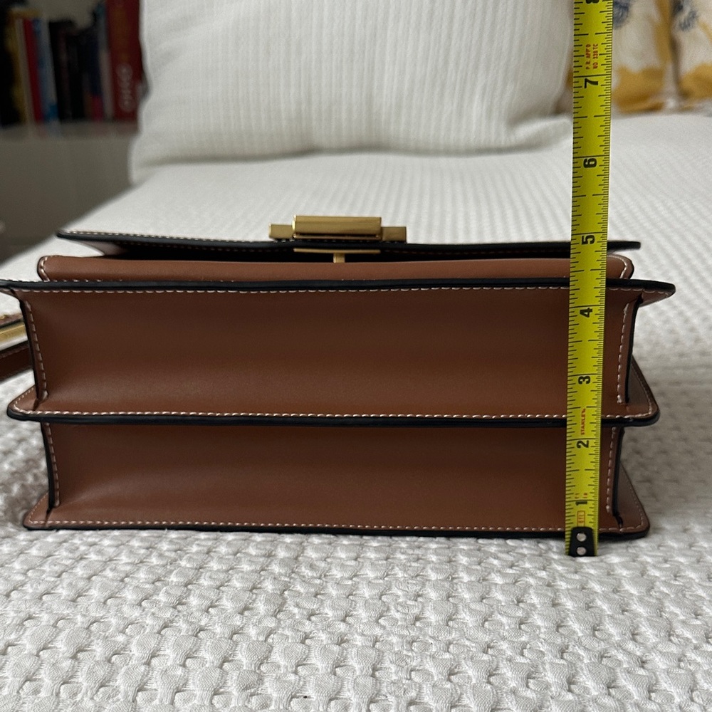 Marella Brown Italian Leather Crossbody Bag - Picture 9 of 9